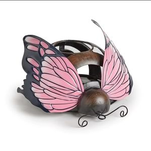 BEAUTIFUL BUTTERFLY INDOOR/OUTDOOR LARGE LED CANDLE HOLDER BNWT 1 LEFT!